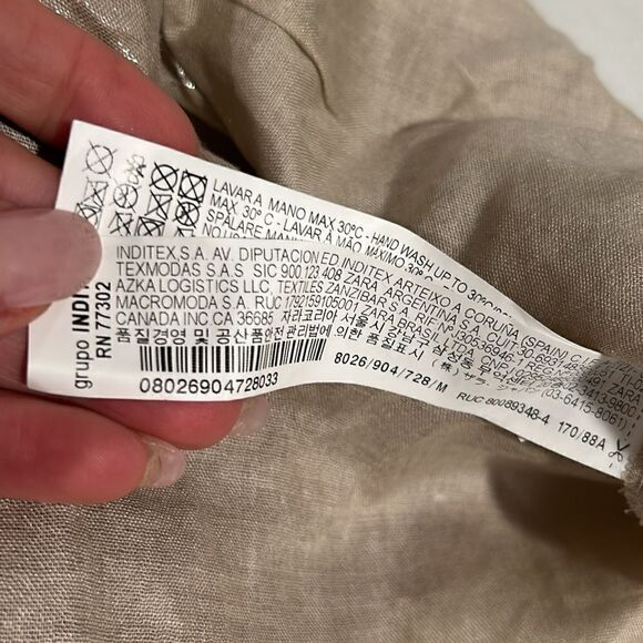 Zara Basic cute metallic fabric top sleeveless - Picture 4 of 5